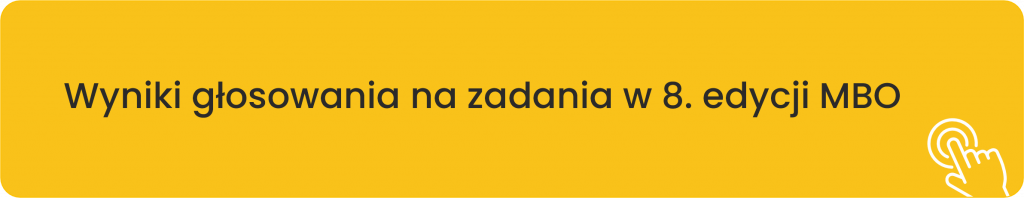 Baner z napisem „Wyniki głosowania na zadania w 8. edycji Marszałkowskiego Budżetu Obywatelskiego” i ikoną kliknięcia.